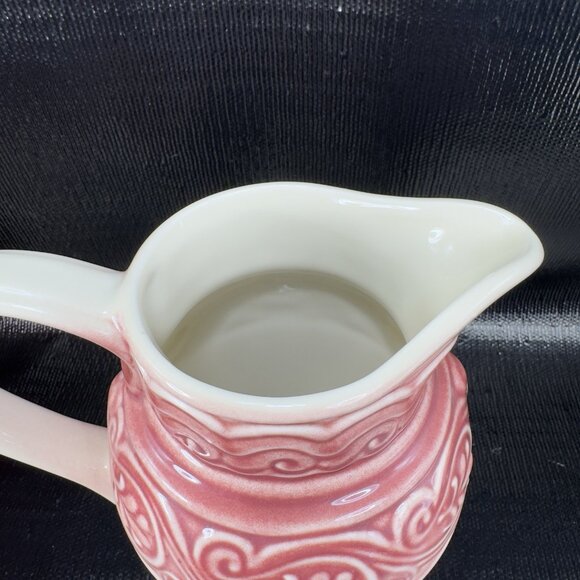 Longaberger Pottery American Craft Paprika 40 Oz Pitcher Jug Stoneware Carafe - Picture 8 of 10